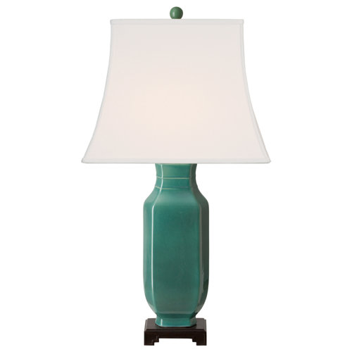 Corrigan Studio® NARROW VASE, LUSH TEAL LAMP 31"H Wayfair